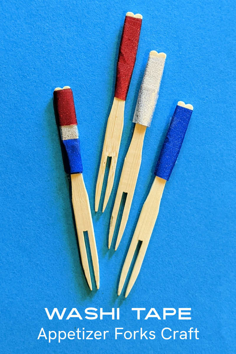 Learn how to make your own patriotic washi tape forks with this easy and fun craft. These festive forks are perfect for adding a touch of red, white, and blue to your next party.