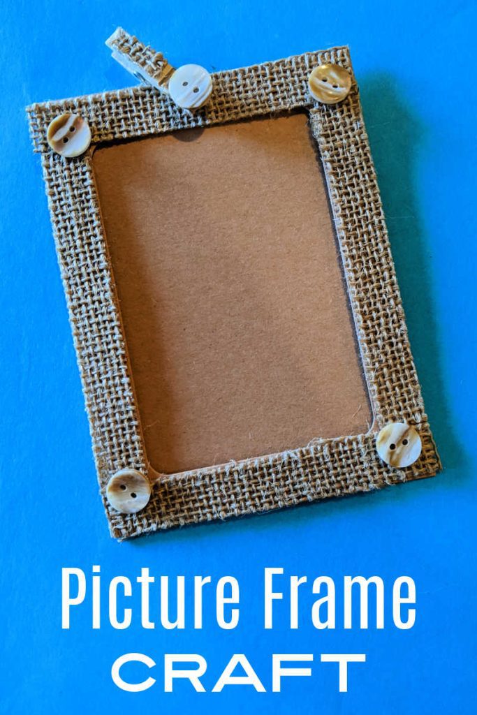 Easy Rustic Burlap Picture Frame Craft Mama Likes This