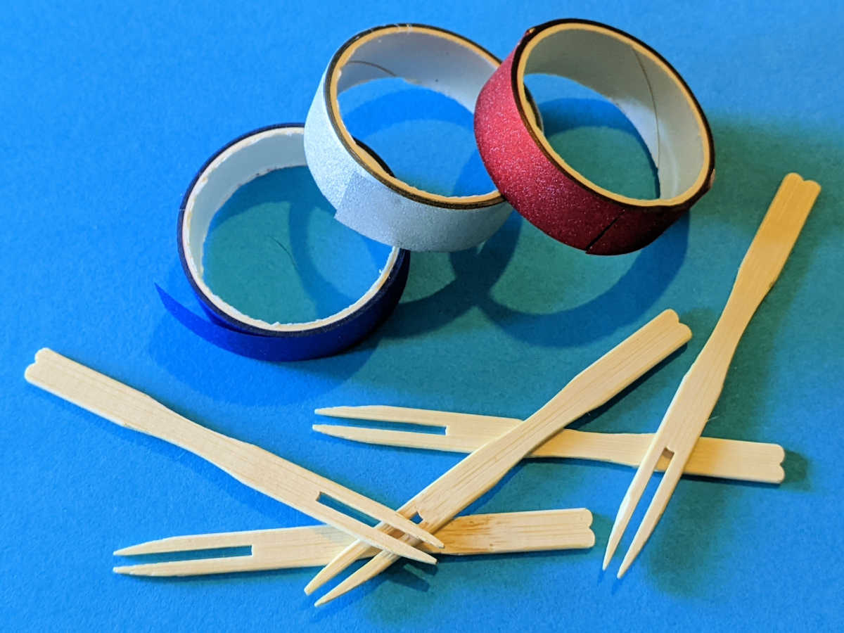 supplies for patriotic washi tape forks craft