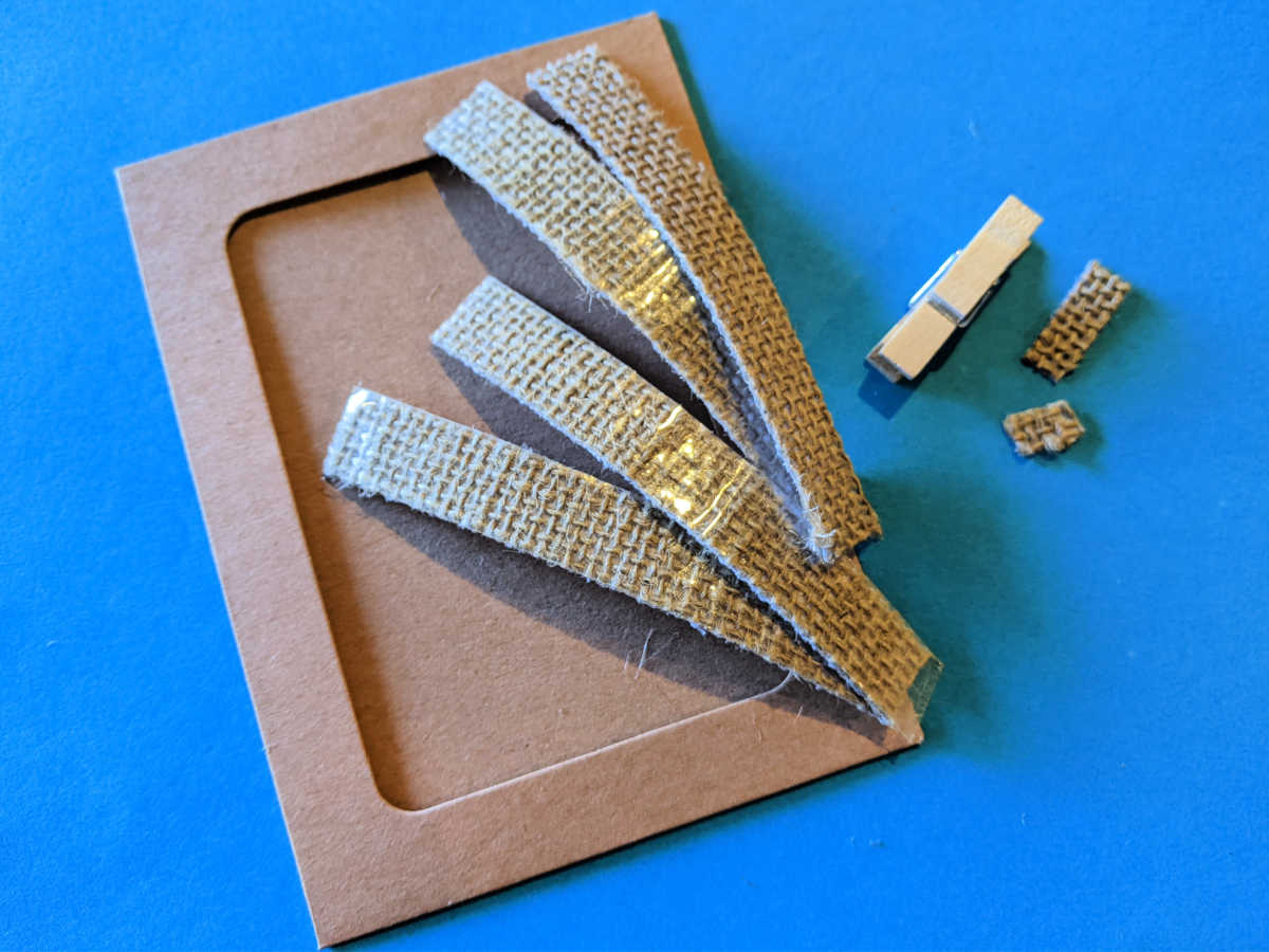 supplies for rustic burlap picture frame