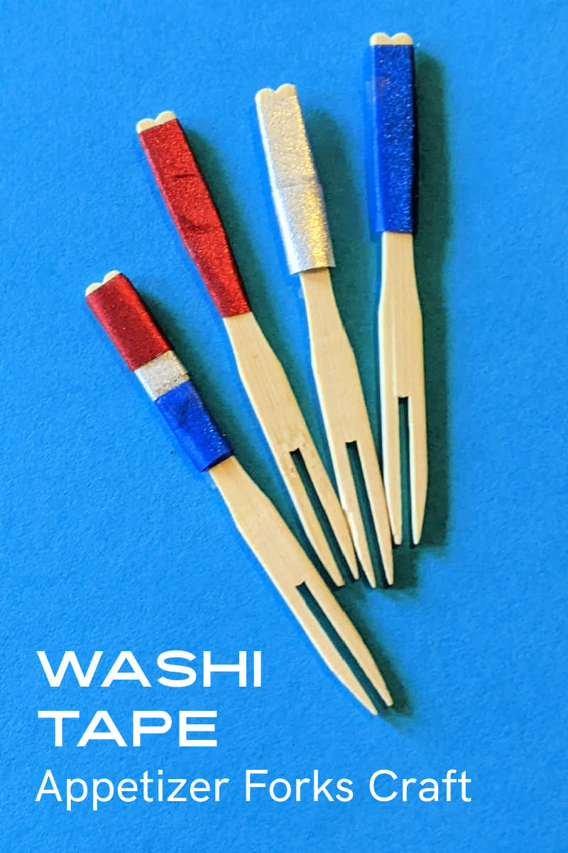 Learn how to make your own patriotic washi tape forks with this easy and fun craft. These festive forks are perfect for adding a touch of red, white, and blue to your next party.