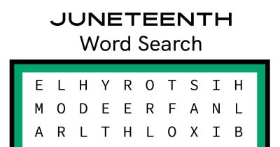 feature juneteenth word search