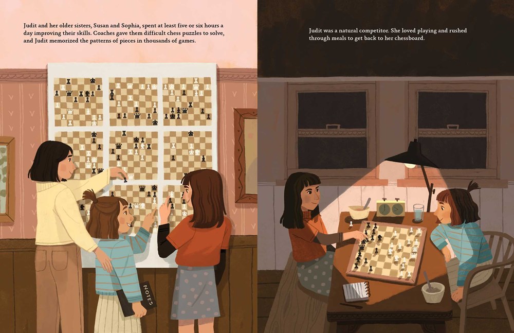 Interior illus by Stevie Lewis from THE QUEEN OF CHESS by Laurie Wallmark_2
