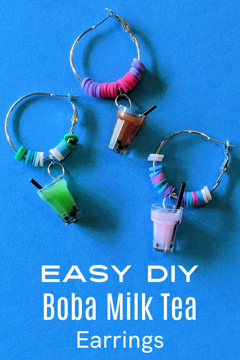 Easy to make with simple supplies, even if you're a beginner, these beaded hoop milk tea earrings are perfect for anyone who loves boba.