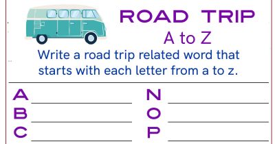 feature road trip a to z word activity