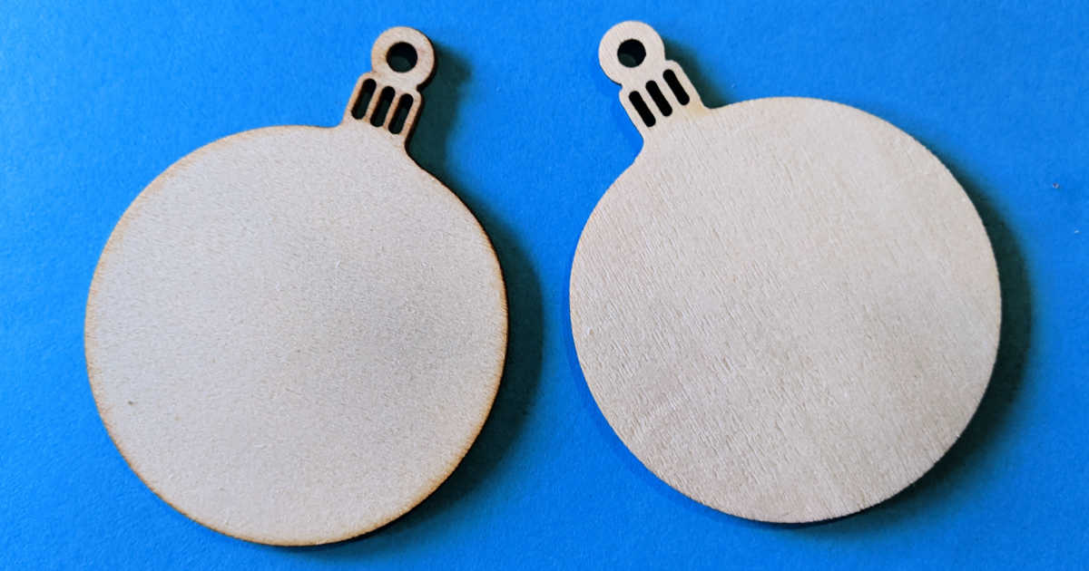 pair unfinished wood christmas ornaments for crafting