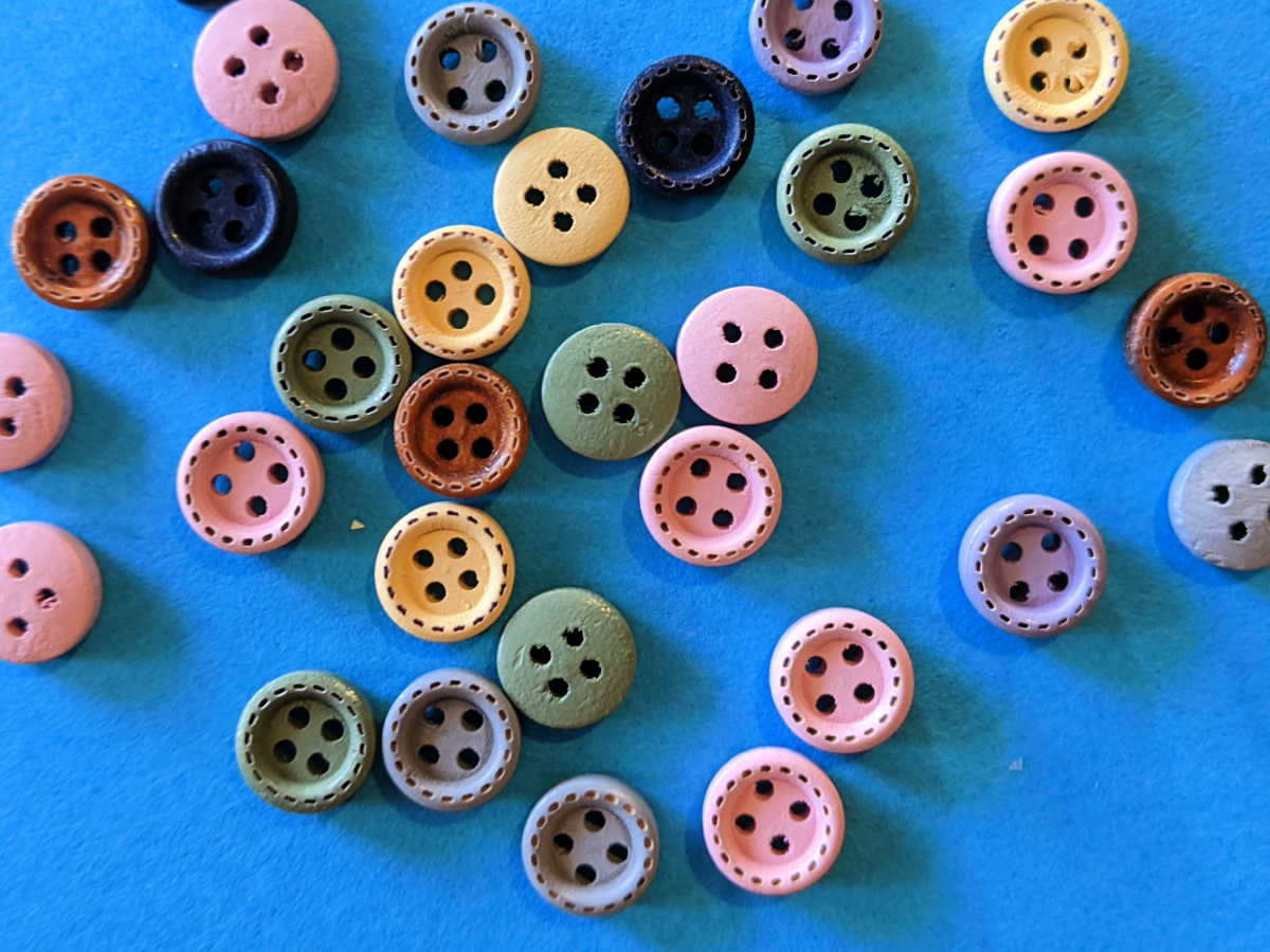 small vintage look buttons