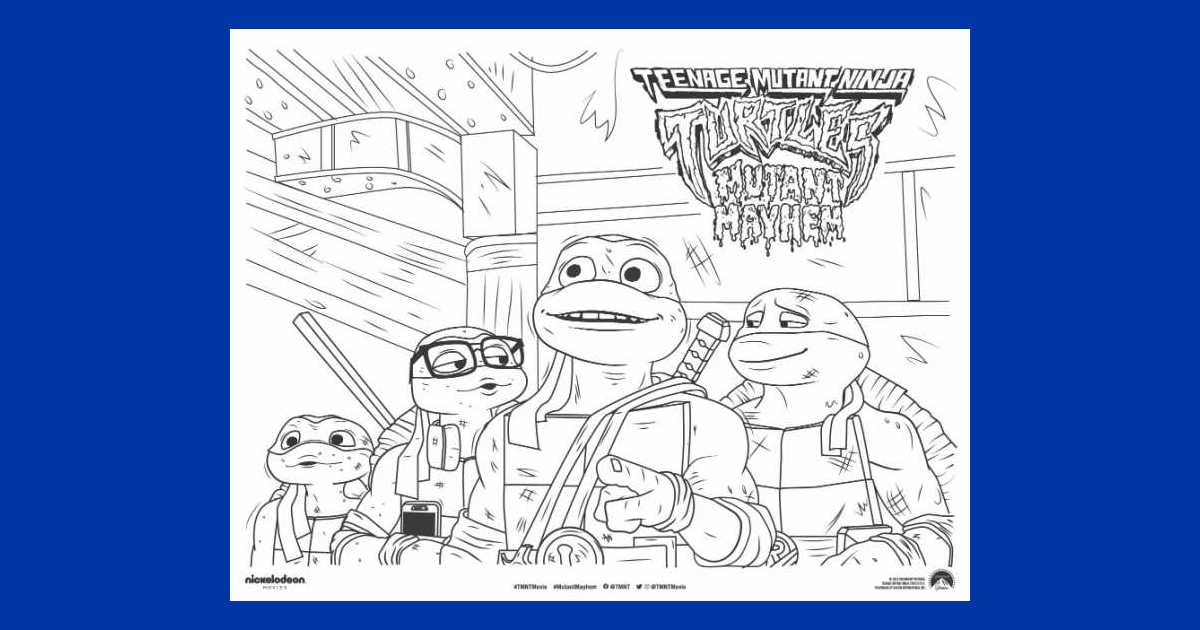 feature tmnt coloring page