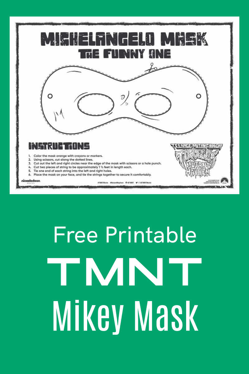 Calling all Teenage Mutant Ninja Turtles fans! This easy printable Michelangelo mask craft is easy and fun.