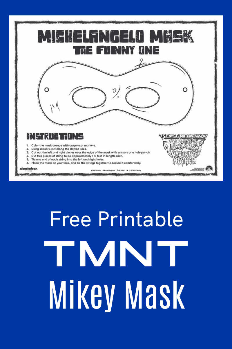 Calling all Teenage Mutant Ninja Turtles fans! This easy printable Michelangelo mask craft is easy and fun.