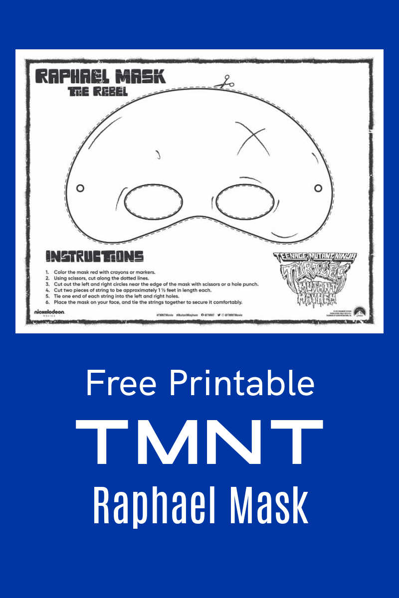 Hey Teenage Mutant Ninja Turtles fans! This blog post is for you. I'm going to show you how to make your own printable Raphael mask.