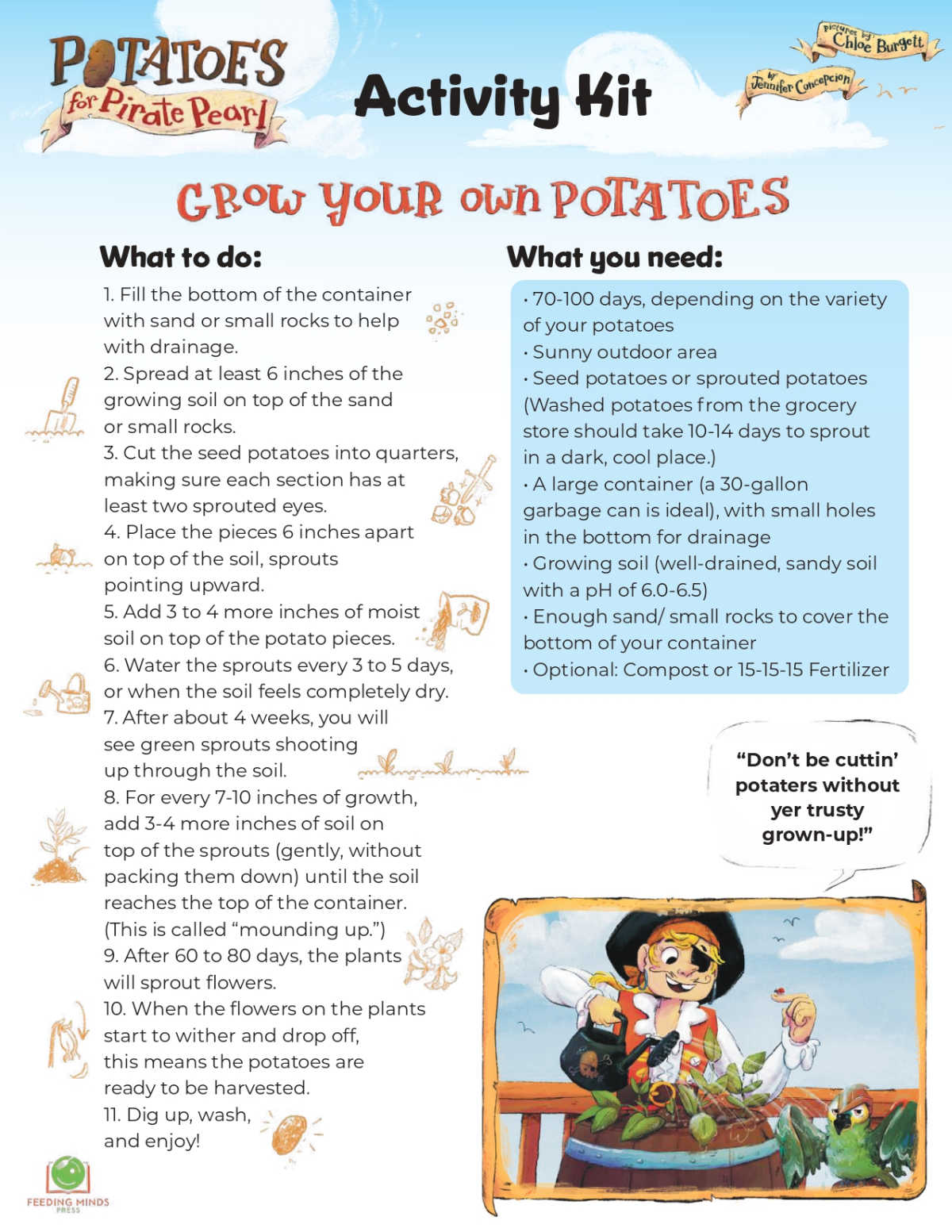 how to grow potatoes like pirate pearl