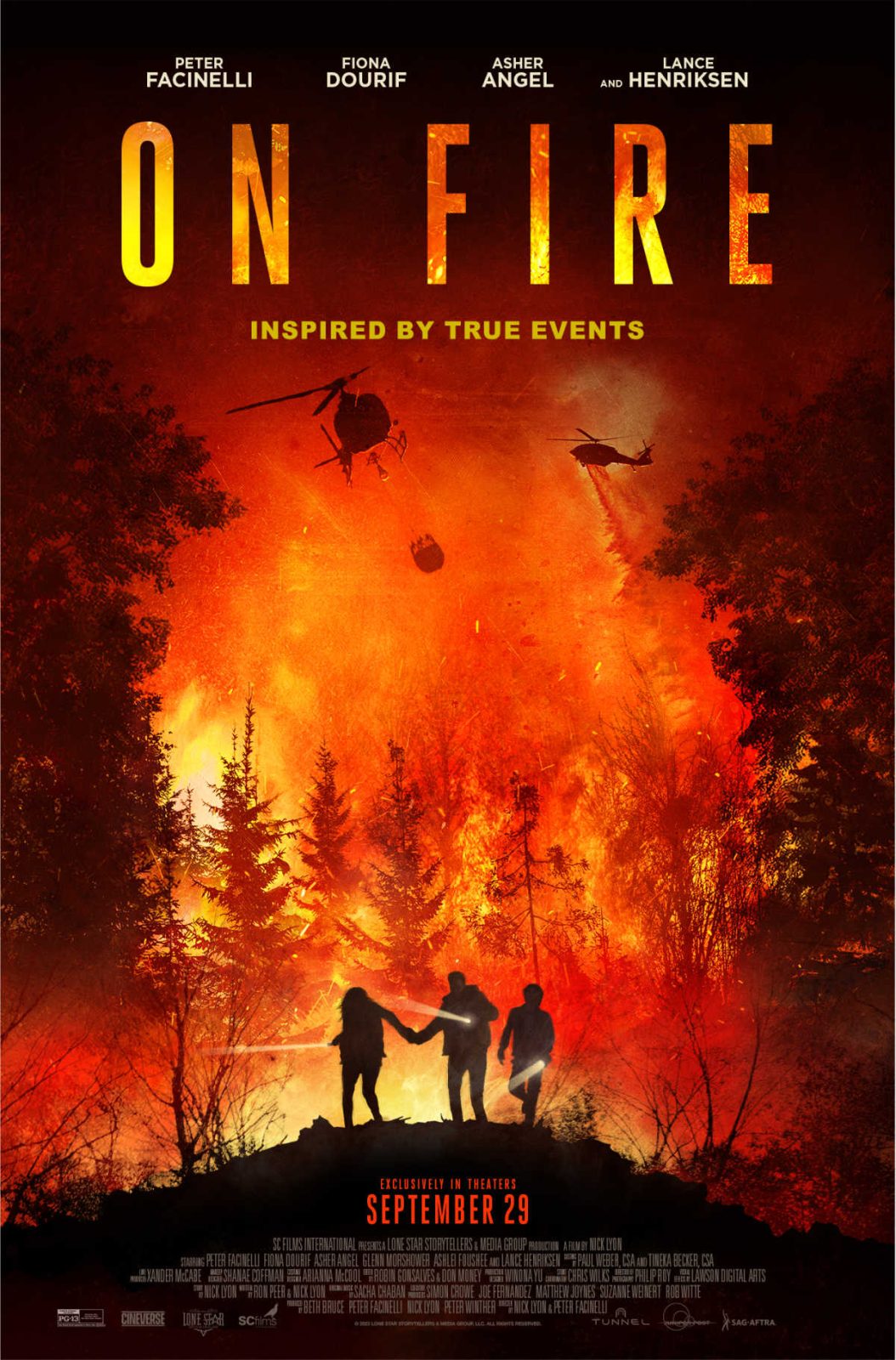 On Fire, a suspenseful wildfire survival drama movie inspired by a true story, opens in theaters on September 29th.