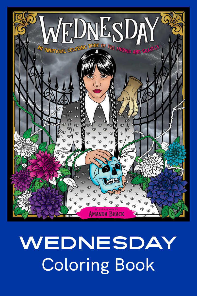 Fans of Wednesday Addams are going to love this coloring book! It's packed with detailed images of Wednesday in all her dark and twisted glory. Whether you prefer to use colored pencils, markers, or something else entirely, you're sure to have a blast coloring your way through Wednesday's world.