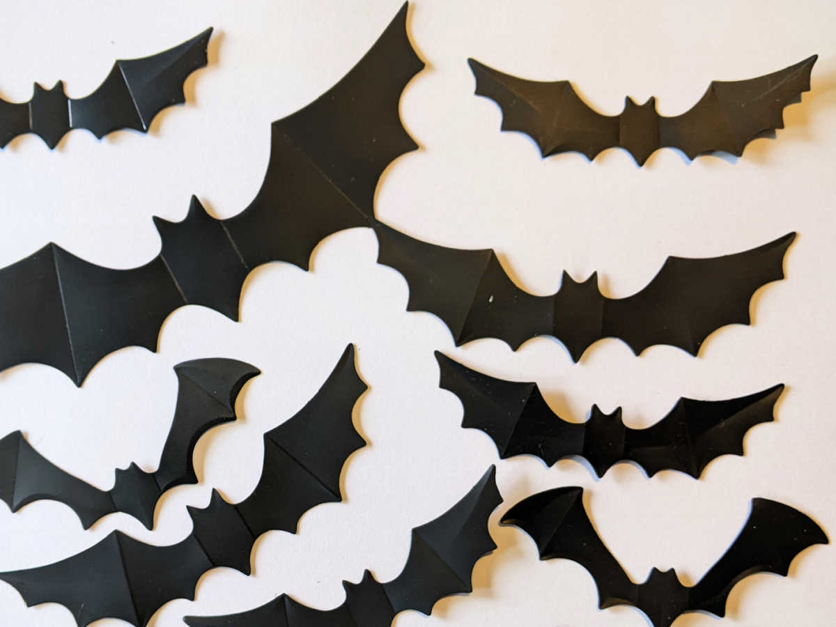 assorted 3d bat stickers