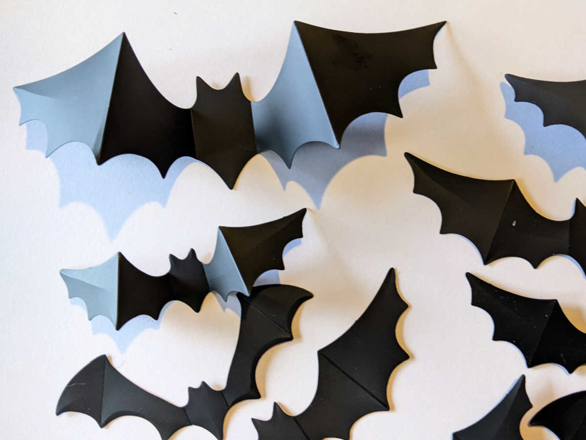 black 3d bat stickers