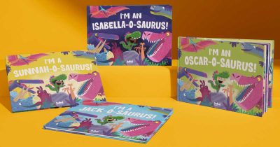 feature personalized dinosaur books