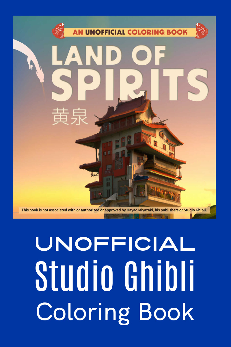 The Land of Spirits unofficial Studio Ghibli coloring book features fanciful illustrations inspired by Hayao Miyazaki's most beloved films, so it's a great gift for fans of all ages.