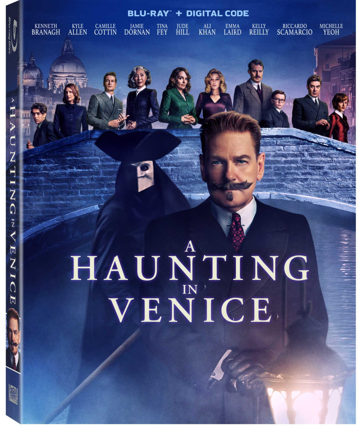 Unravel the mystery of A Haunting in Venice, a captivating film inspired by Agatha Christie's beloved novel, Hallowe'en Party, which is now available on Blu-ray and digital. Hercule Poirot returns to solve a chilling case set in post-World War II Venice. Experience the film in high definition and immerse yourself in its suspenseful atmosphere.