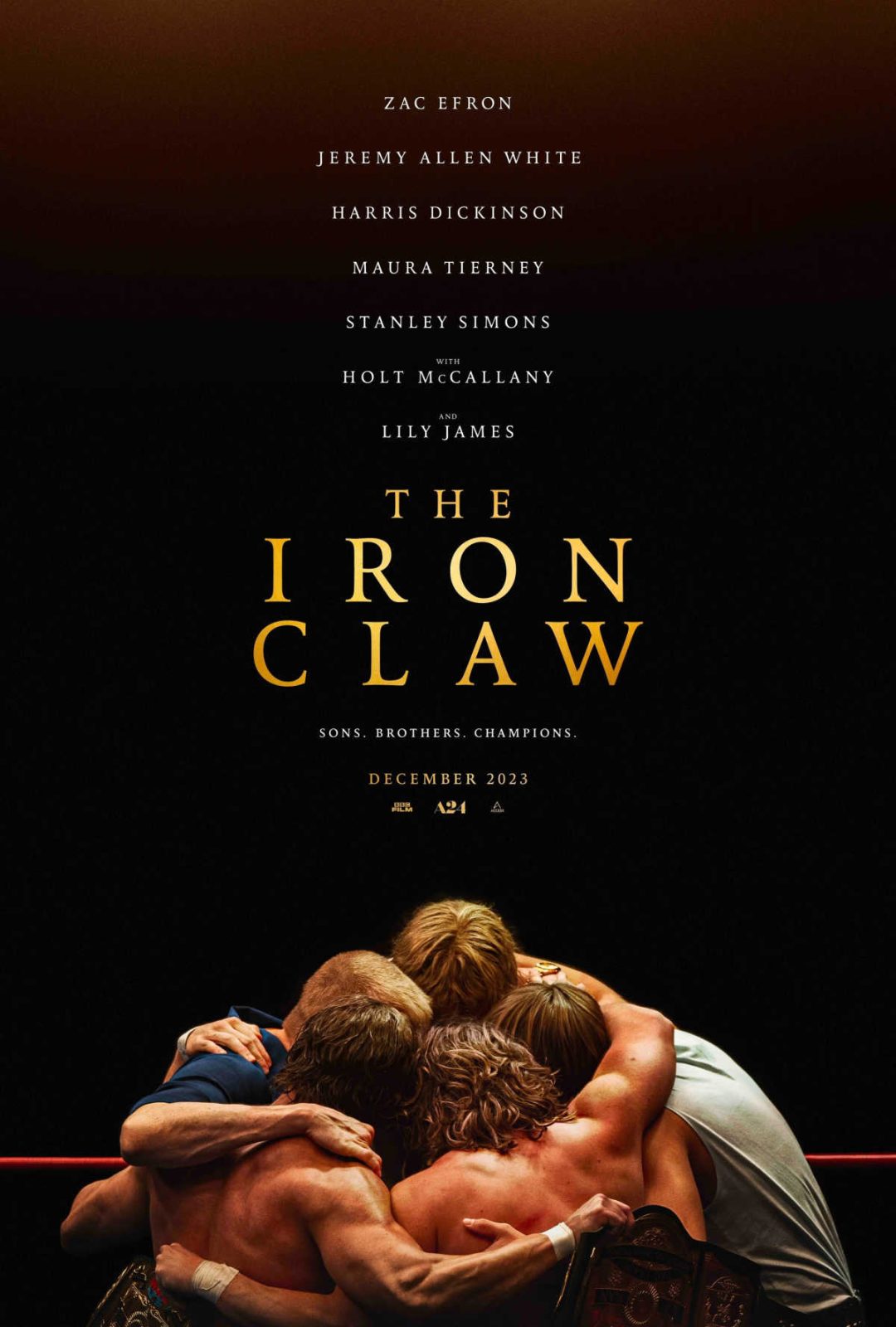 Brace for impact, wrestling fans and drama enthusiasts alike, because The Iron Claw arrives in theaters on December 22nd. This biographical masterpiece tells the story of the legendary Von Erich brothers, a wrestling dynasty fueled by ambition, tragedy, and an unbreakable bond.