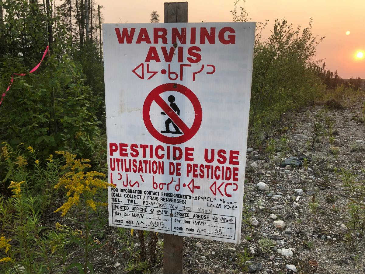 pesticide danger sign