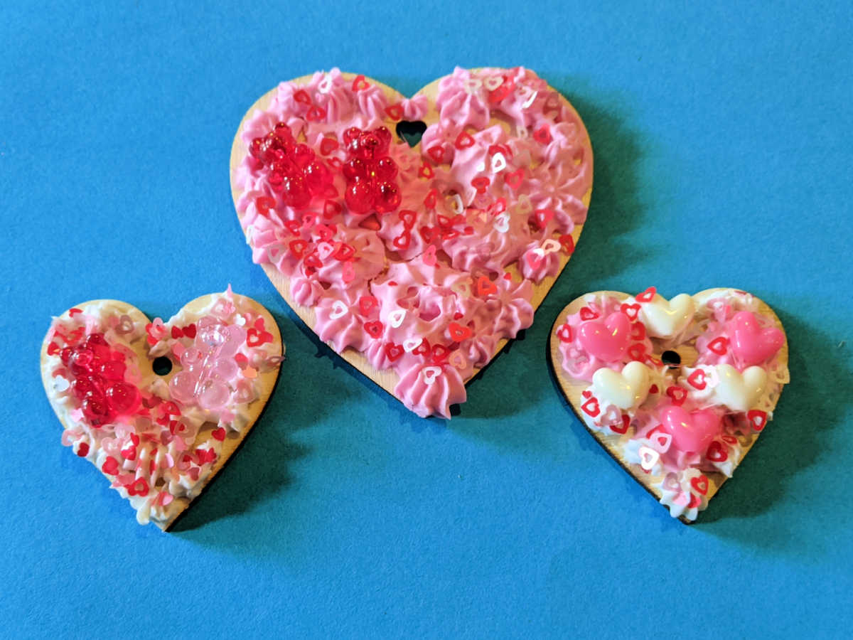 decoden cream glue hearts for valentines day