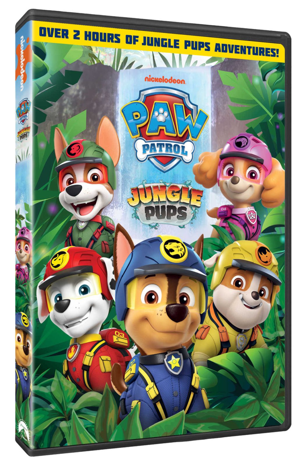 Get ready for an exciting adventure with PAW Patrol Jungle Pups! The new DVD features the pups in fun animal-themed vehicles, rescuing exotic animals and facing thrilling challenges. Packed with action, humor, and adorable jungle creatures, this DVD is sure to be a hit with kids! 