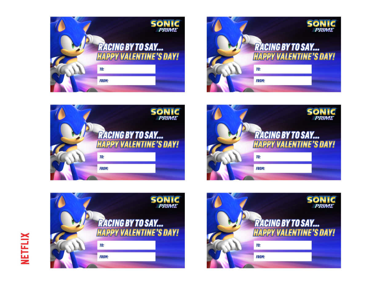 free printable sonic valentines day cards