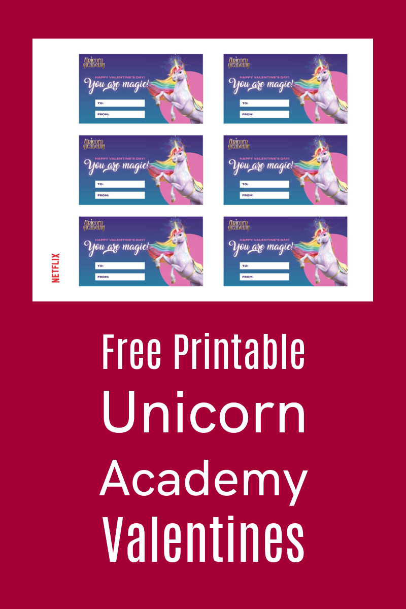 Download free printable Unicorn Academy valentines and share the magic of friendship and love this Valentine's Day! These delightful cards are perfect for fans of the Netflix series and unicorn enthusiasts of all ages.