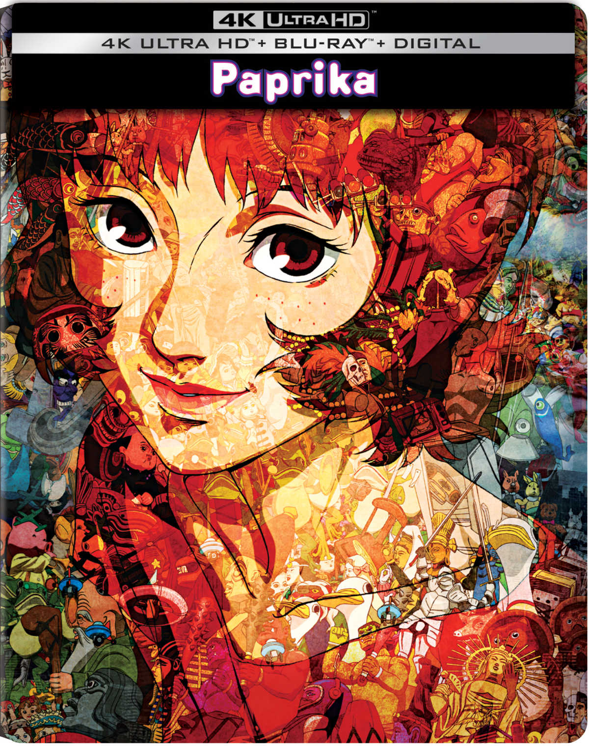 Enter the surreal world of Paprika with the Limited Edition SteelBook! This stunning release features the acclaimed anime film in 4K UHD + Blu-ray, a collectible SteelBook case, and bonus features. Perfect for fans and newcomers alike, dive into Satoshi Kon's visionary masterpiece (Rated R).