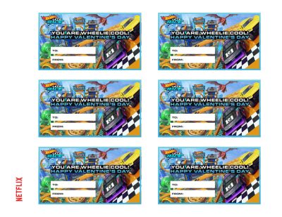 Free Printable Hot Wheels Valentines to Rev Up Valentine's Day! - Mama ...