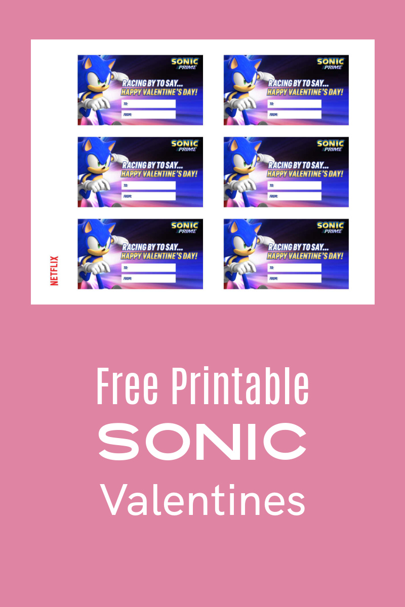 Download free printable Sonic valentines and celebrate Valentine's Day with your favorite blue blur! Featuring Sonic himself and a sweet message, these fun and exciting cards are perfect for kids who love the Netflix series, Sonic video games, and Sonic movies.