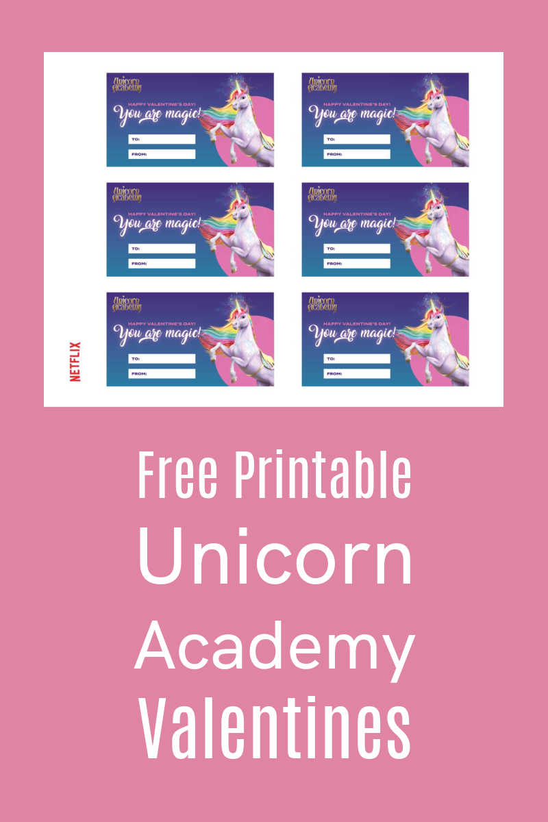 Download free printable Unicorn Academy valentines and share the magic of friendship and love this Valentine's Day! These delightful cards are perfect for fans of the Netflix series and unicorn enthusiasts of all ages.