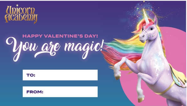 you are magic unicorn valentine