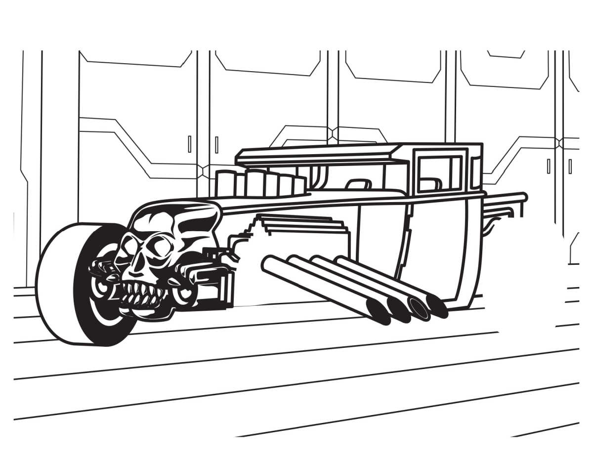 4th hot wheels coloring page