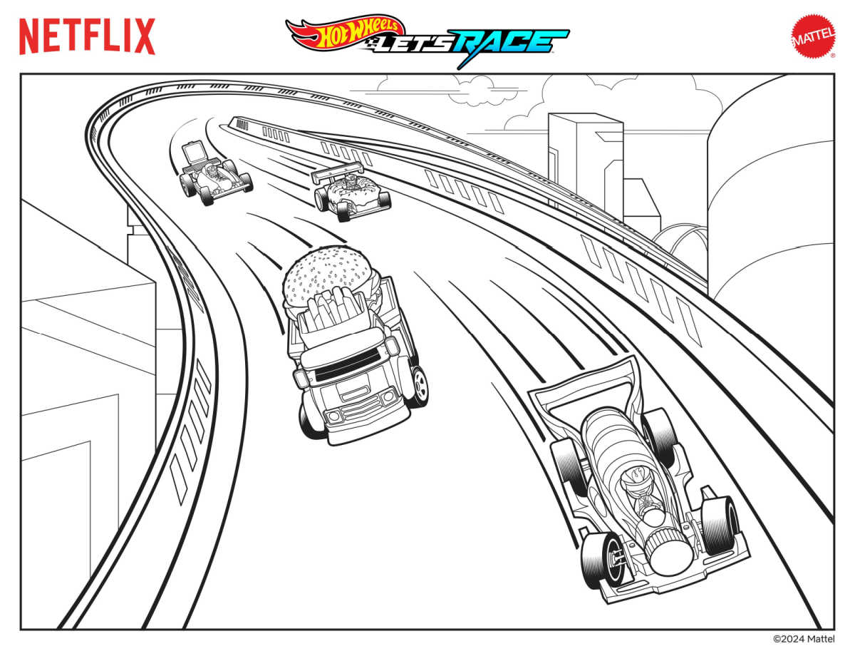 5th hot wheels coloring page