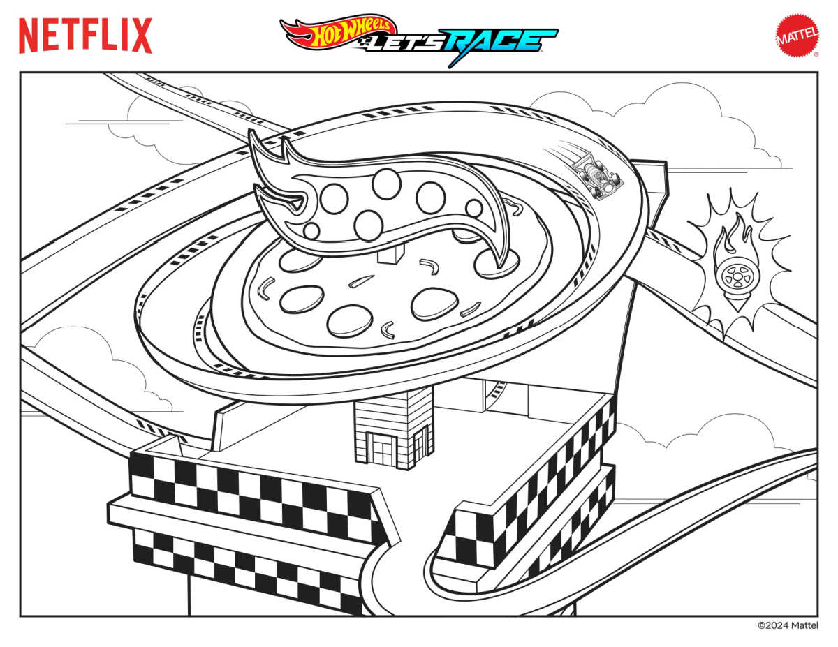 6th hot wheels coloring page