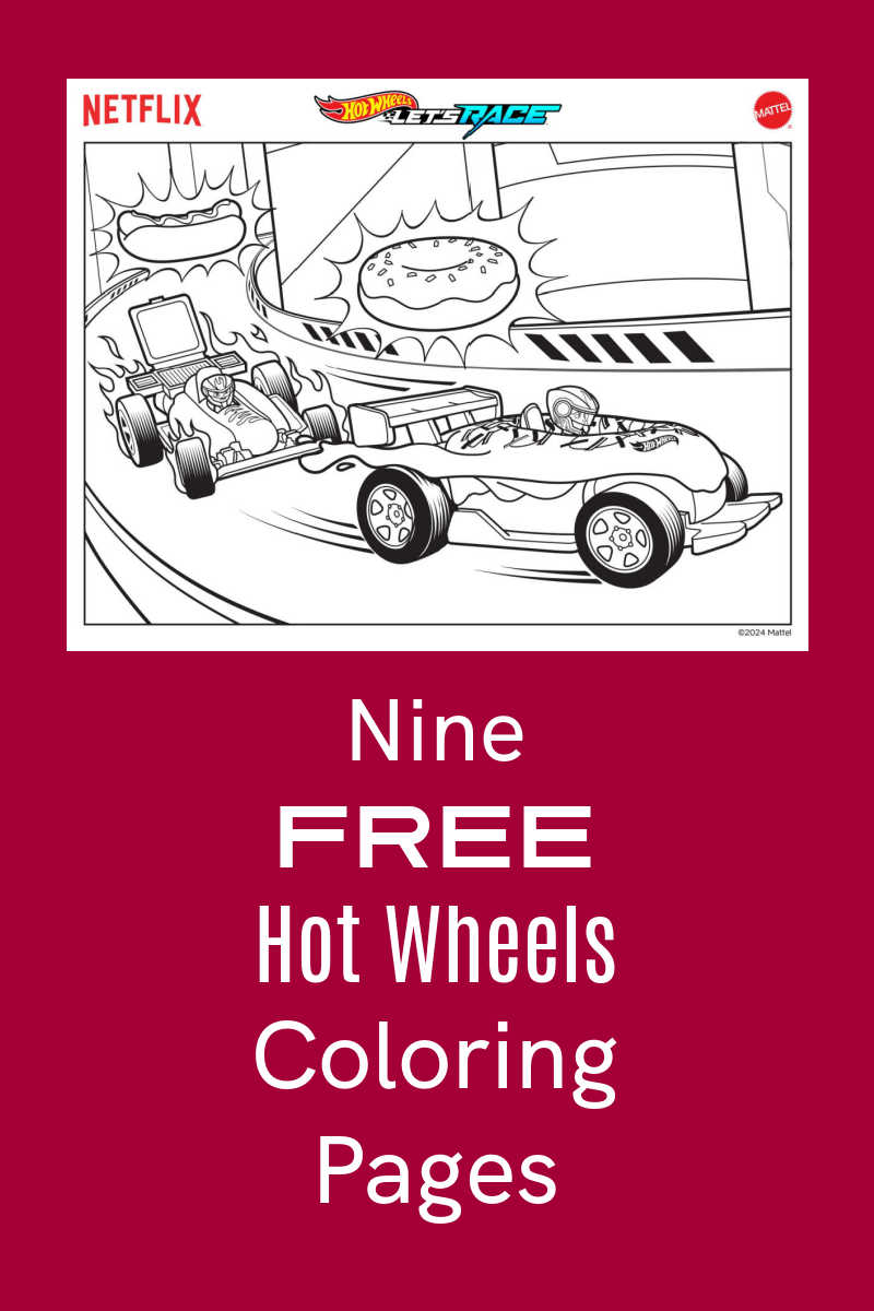 Get ready to color high-octane adventures with these FREE Hot Wheels coloring pages featuring characters and vehicles from the new hit Netflix show, Hot Wheels Let's Race! With 9 unique pages to choose from, there's fun for every Hot Wheels fan.