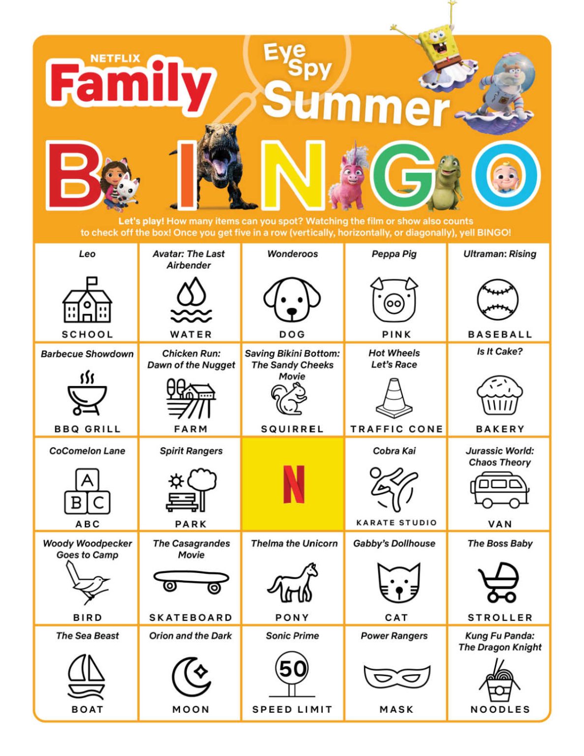 Free Printable Netflix Bingo Activity Page - Mama Likes This