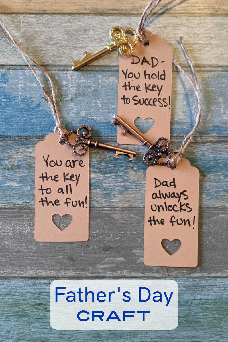 Dads hold the key to our hearts. Show Dad how much you care with this adorable, personalized Father's Day key craft! (Perfect for any age to make!)
