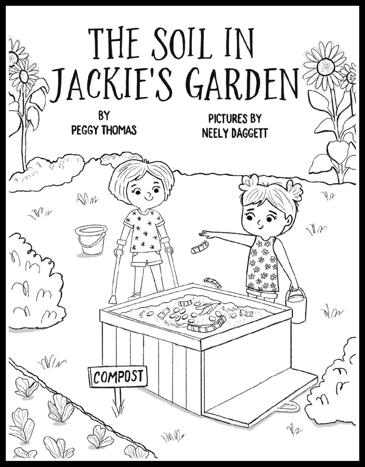 garden composting coloring page