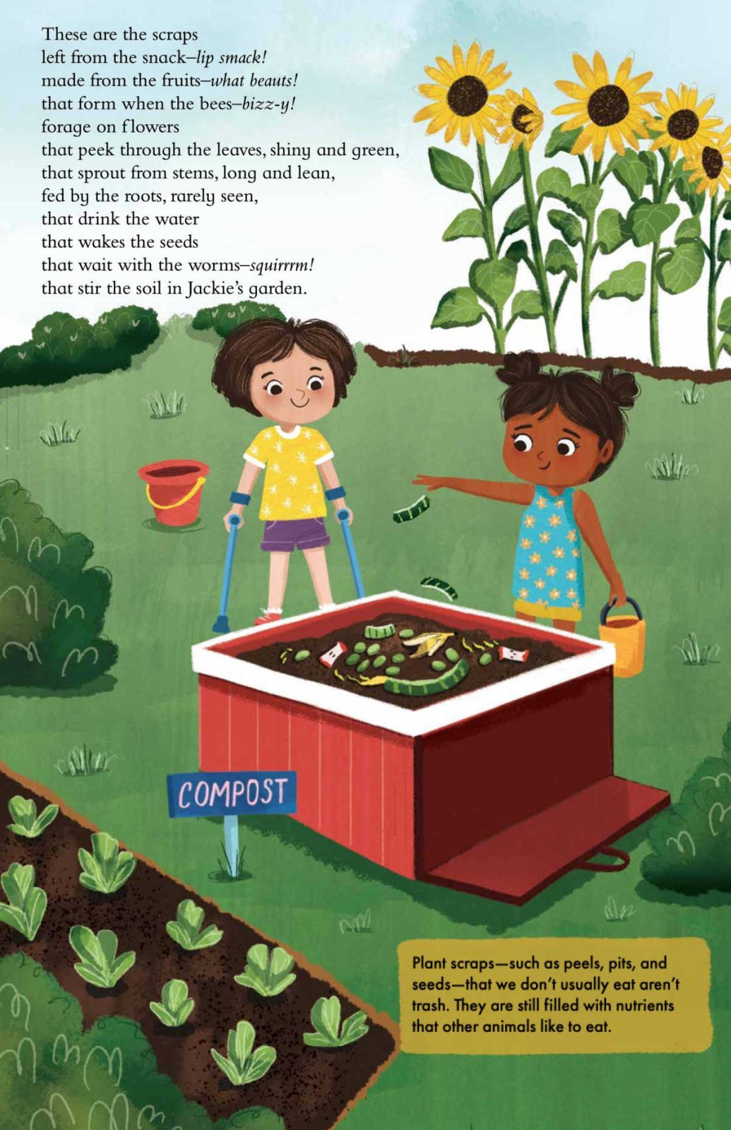 Explore the wonders of soil, watch plants grow, and meet the tiny gardeners that make it all possible in The Soil in Jackie's Garden - a fun, informative story for budding scientists and garden enthusiasts!
