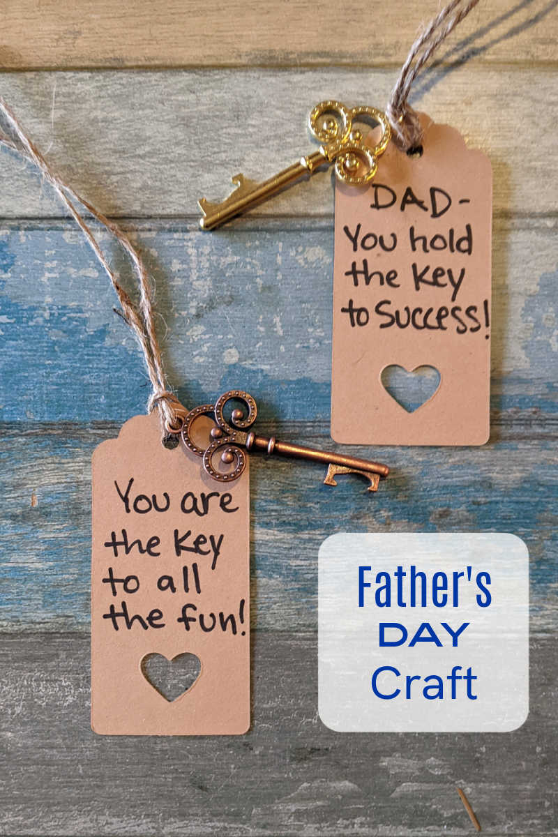 Dads hold the key to our hearts. Show Dad how much you care with this adorable, personalized Father's Day key craft! (Perfect for any age to make!)