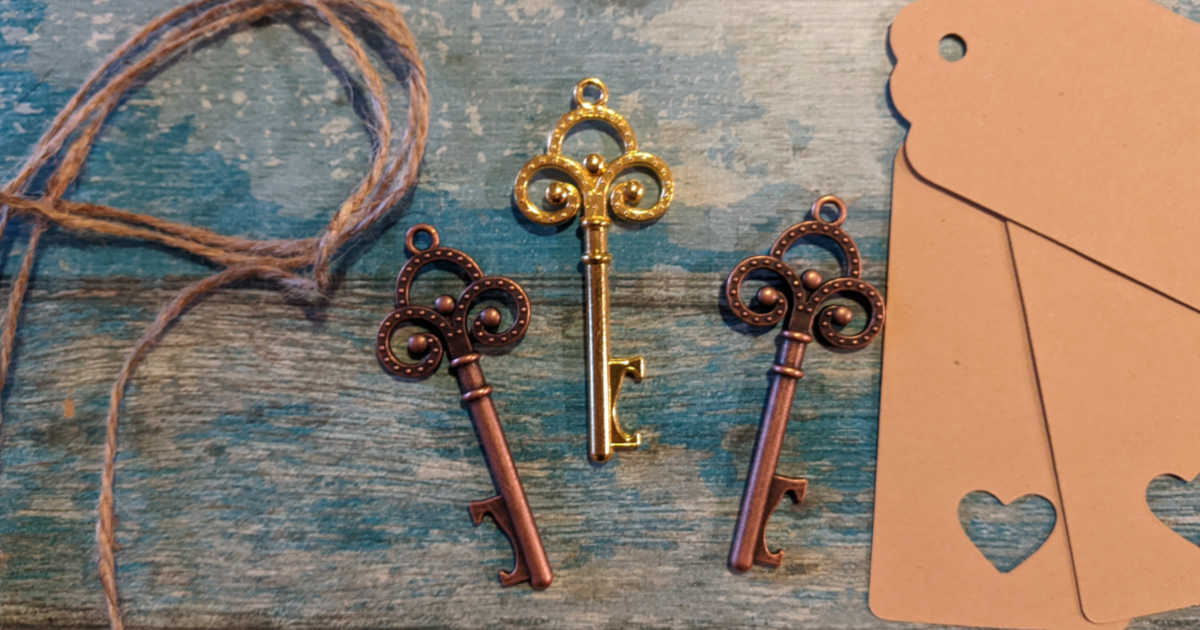 vintage key craft supplies