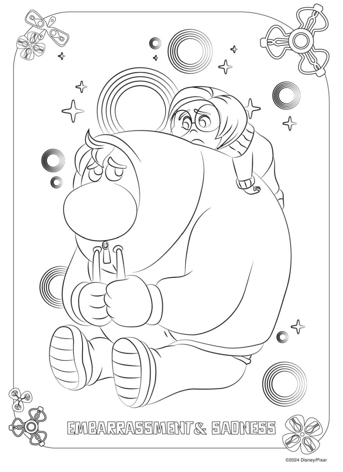 embarrassment and sadness coloring page