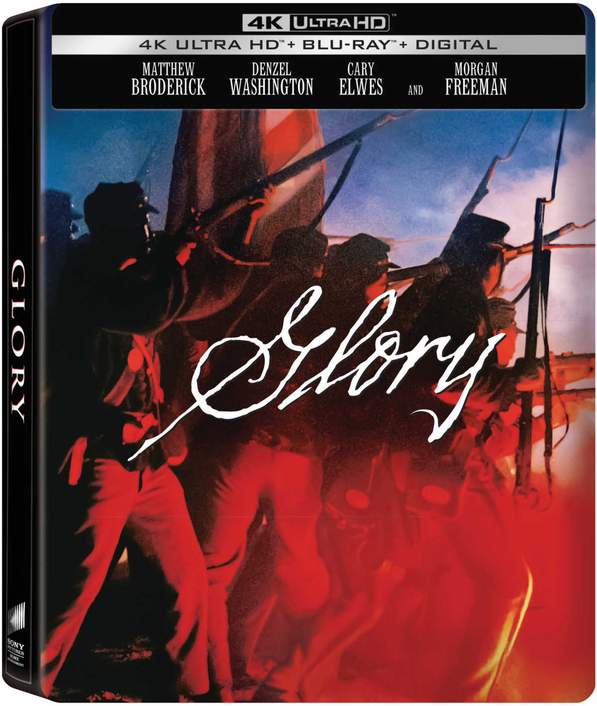Experience the Civil War epic, Glory, like never before! This stunning 35th Anniversary Glory SteelBook boasts a remastered picture and is a must-have for any movie collection.
