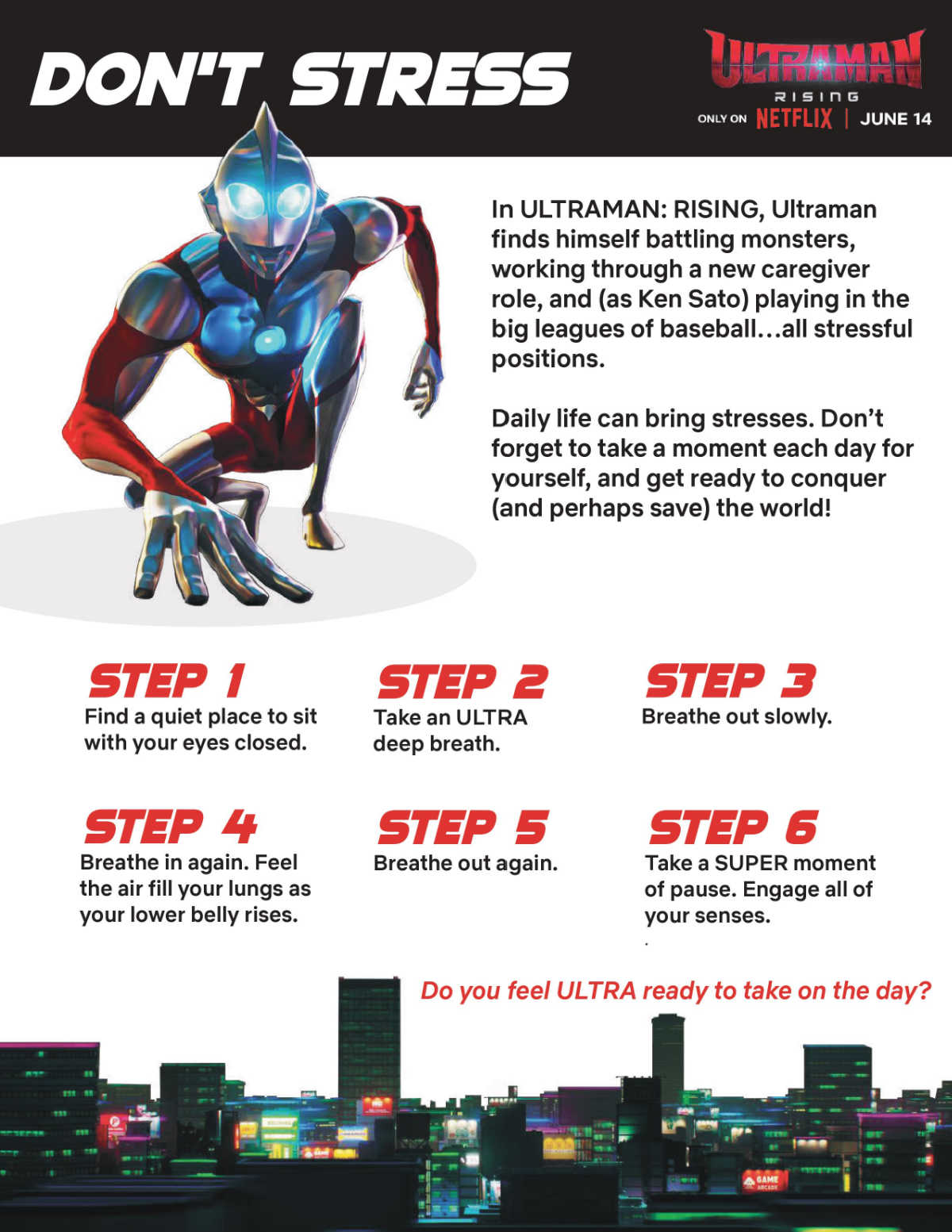 ultraman stress reduction activity page