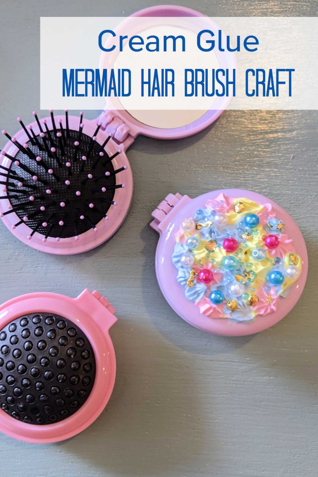 Brush away boring with this enchanting DIY Mermaid Hair Brush Craft! Easy & fun for all ages, this project lets you create a sparkling hair brush adorned with whipped cream glue, pearls, and seashells. 