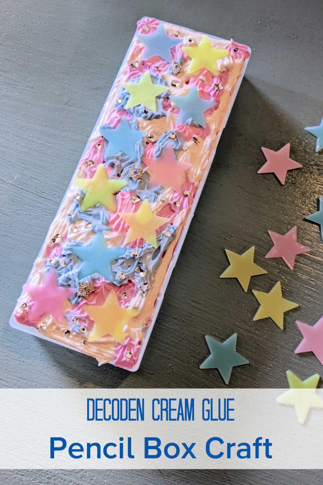 Blast off into a new school year with this out-of-this-world Glow-in-the-Dark Pencil Box Craft! Perfect for kids of all ages, this project uses whipped cream glue and glow-in-the-dark stars to create a customizable and functional pencil case. This is a fun and creative back-to-school activity that's sure to be a hit!