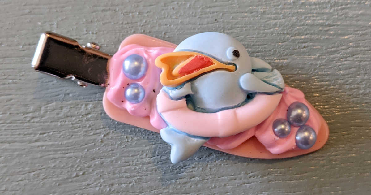 dolphin decoden hair clip